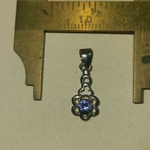 Sterling silver tanzanite pendant